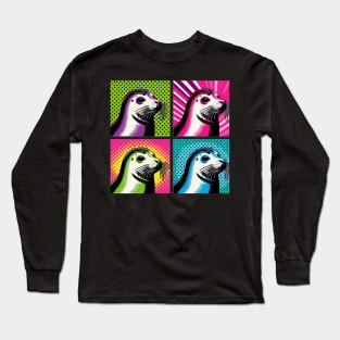 Pop Art Harp Seal Tee - Arctic Marine Life Long Sleeve T-Shirt